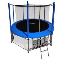 Батут i-JUMP 14ft 4,27м с нижней сетью и лестницей (green)